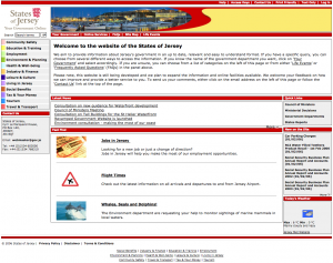 Screenshot of Gov.je in 2006