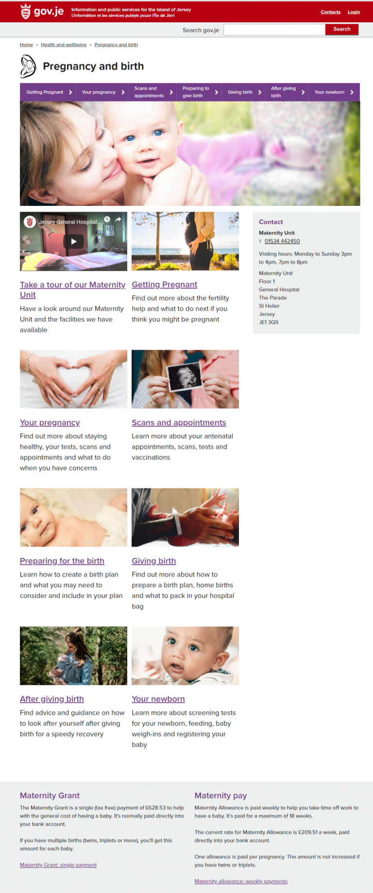 Digital mums create a brand new pregnancy and birth site on gov.je